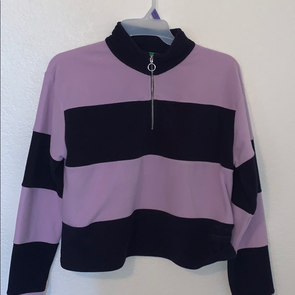Purple crop top sweater